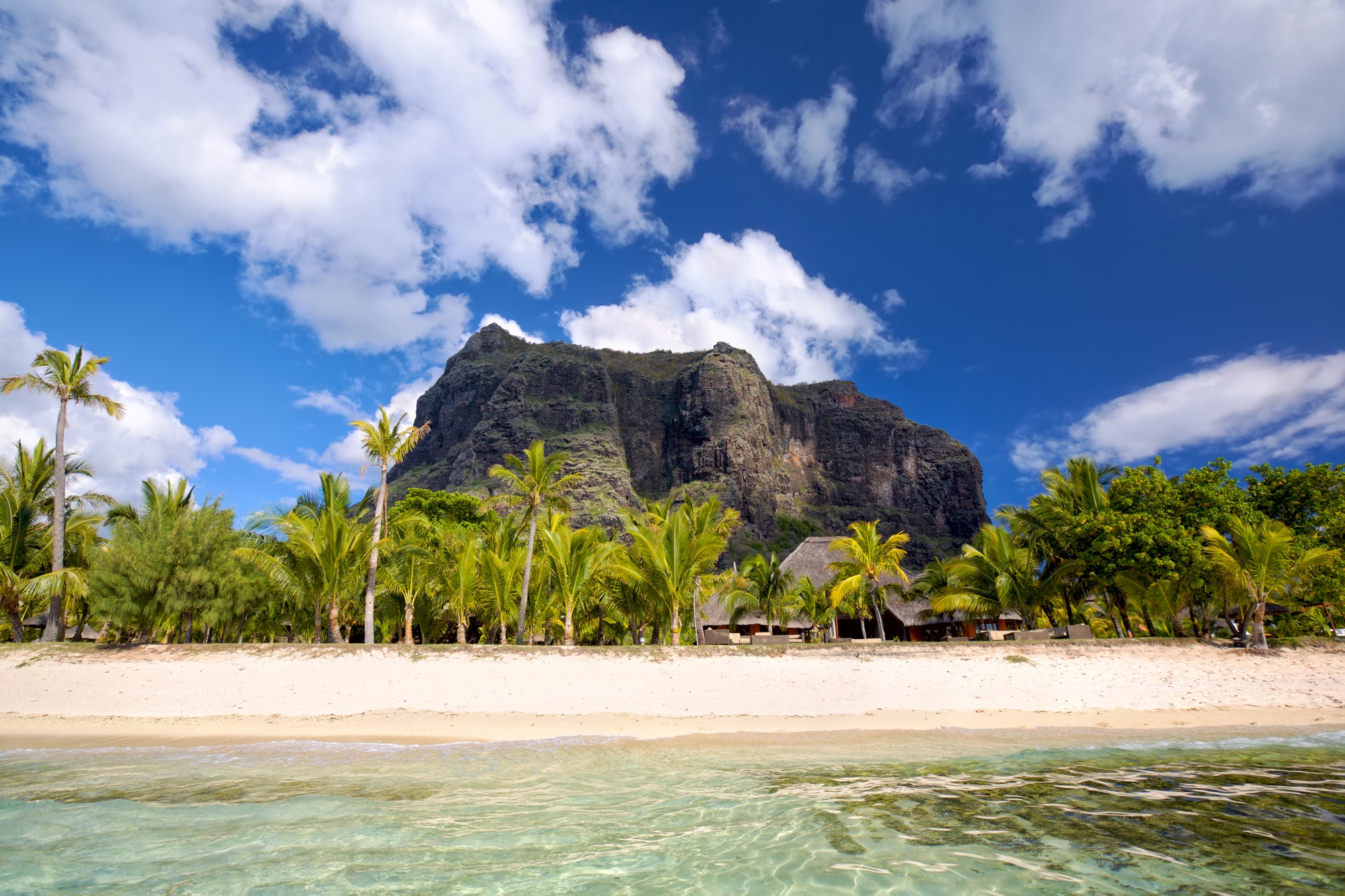 Mauritius white sand beach